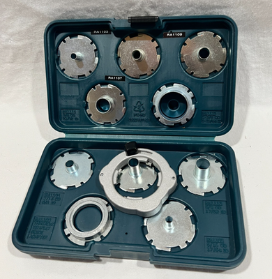 #ad BOSCH 11 Piece Router Template Guide Set RA1128 w hardcase $31.41