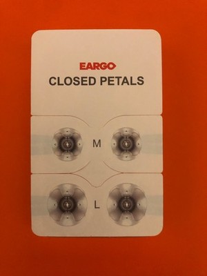EARGO 7 6 5 Closed Petals 2 Medium 2 Large Hearing aids devices not included NEW