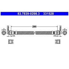 2x Bremsschlauch hinten für Porsche Panamera 970 | 24269546