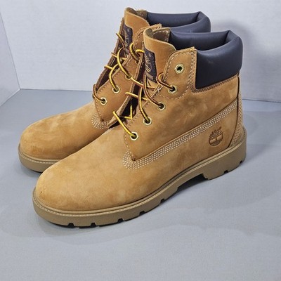Timberland Boys 6'' Premium Waterproof Boots Wheat Nubuck Size 4.5Y Style 10960