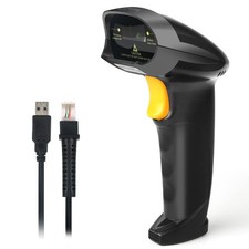 Handheld USB Barcode Scanner Wired 1D Bar Code Reader with USB Cable for Supe...