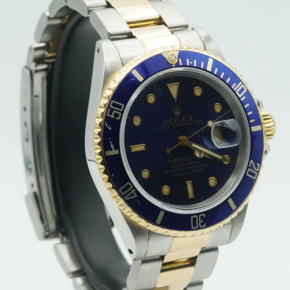 ROLEX SUBMARINER HERREN UHR 40MM 16803 STAHL/GOLD SCHÖNER ZUSTAND PAPIERE - Bild 3 von 4