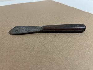 Vintage Putty Knife, Paint Scraper, Carbon Steel, Mahogany Handle, 1920’s, 6.5”