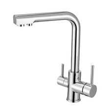 3 Way Kitchen Tap with Water Filter Brushed Nickel Three Way Kitchen
