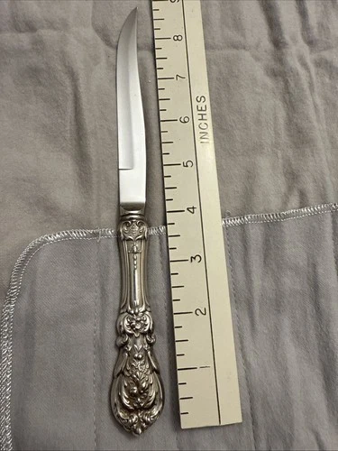 Reed & Barton Francis I Sterling 9" Beveled Blade Steak Knife No Monogram