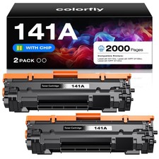 W1410A Toner Cartridge Black 2 Pack With Chip Replacement For HP 141A W1410A