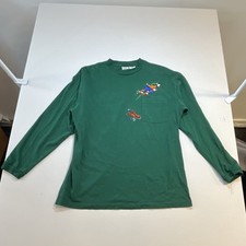 Vintage The Disney Store Unisex Large 90s Goofy Ski Long Sleeve Pocket T-Shirt