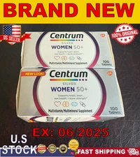 Centrum Silver Women 50+ Multivitamin 100 Tablets | 2 PACK | Ex 06/2025