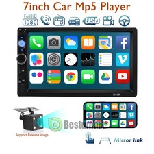 7" Double 2 DIN Car MP5 Player Bluetooth Android 10 Stereo Radio GPS WIFI Camera