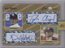 2005 Just Minors Double Gold 2/10 Tyler Clippard Phil Hughes #JD.GO.07 Auto 3c7