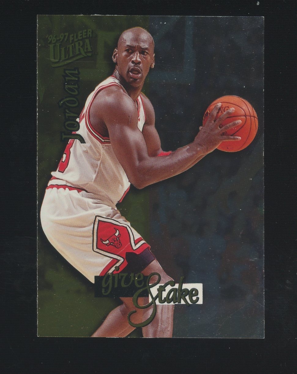 1996 Fleer Ultra Give & Take #5 Michael Jordan Chicago Bulls HOF