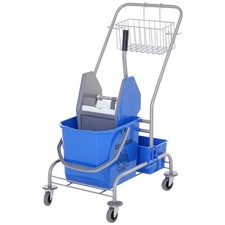HOMCOM Carrello Pulizie Professionale Lavapavimenti Secchio 25L e Strizzatore