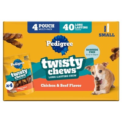 Twisty Chews Small Long-Lasting Dog Treats Chicken & Beef Flavor, 9.17 oz. Po...