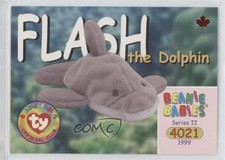 1999 Ty Beanie Babies Series 2 Chase Maple Leaf Flash the Dolphin #171 ha8