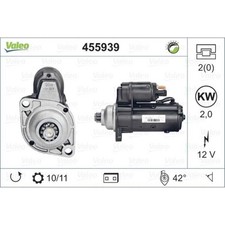 VALEO Starters 2 KW Adatto Per VW Golf IV 1.6 1.9 TDI Audi A2 A3 455939