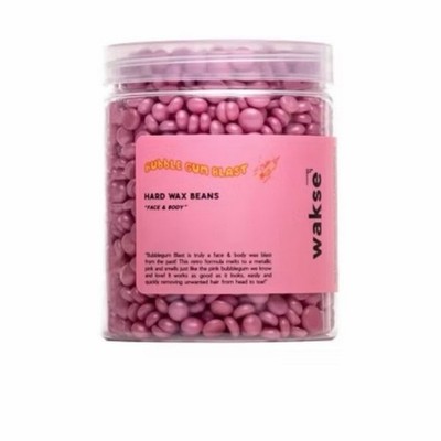 Wakse Bubblegum Blast Hard Wax Beans 4.8oz For Whole Body, All Hair & Skin Types