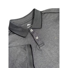 Tommy Bahama Men's Supima Cotton Blend Gray Heathered Polo Shirt Golf Size M