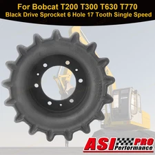 For Bobcat T200/T300/T630/T770 Black Drive Sprocket 6 Hole 17 Tooth Single Speed