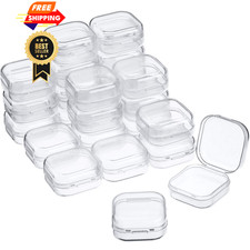 24 Packs Small Clear Plastic Beads Storage 1.37 x x 0.7 Inches,