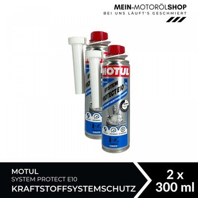 Motul System Protect E10 Kraftstoffsystemschutz Benzin Additiv 2x300 ML