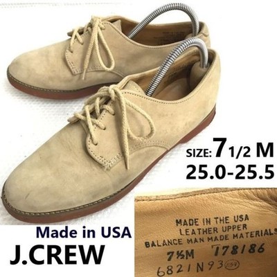 J.CREW USA made white bucks suede leather shoes beige 7.5M  display picture 2