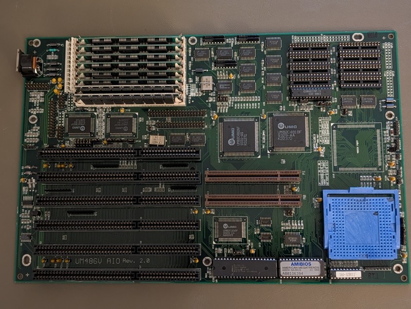 UNTESTED! RAM + ECS UM486V AIO (DIP) Rev. 2.0 Socket 3 SIMM ISA VLB Baby-AT
