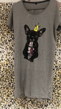 Ladies/Girls Nightie/Nightwear Bulldog Print UK 8-10 Size S