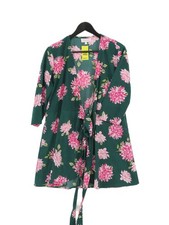 Dancing Leopard Wrap Midi Dress UK8 in Green