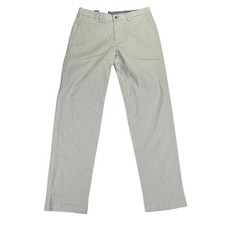 Haggar Mens Premium Straight Fit Soft Chino Dress Pants Beige 32x32