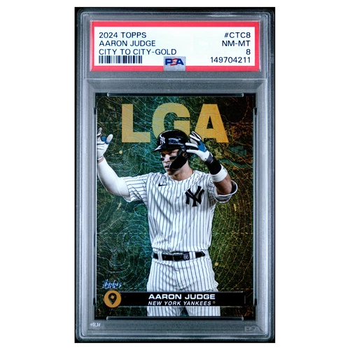 AARON JUDGE /50 #CTC8 psa 8 2024 Topps city to city gold foil Baseball Card MLB