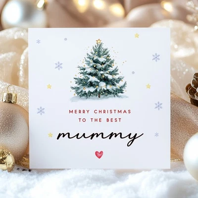 LITTLEGREETS Christmas Card for Mummy – Merry Christmas Xmas Card for Best Mum