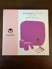 Calista Volumizing Soft Grip Rollers with Case PINK NEW IN BOX 