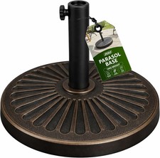 CAST IRON ROUND UMBRELLA PARASOL BASE STAND PATIO OUTDOOR GARDEN HEAVY DUTY 10KG