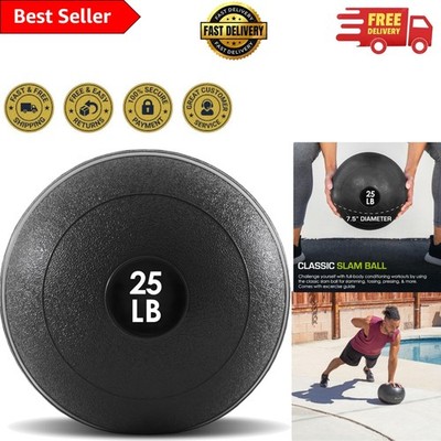 Smooth and 25 lb Textured Slam Ball - Versatile Fitness Solution for All Levels