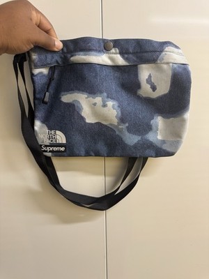 Supreme The North Face Bleached Denim Print Shoulder Bag | eBay