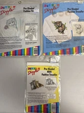Lot 3 Dizzle Pre-Shaded Fashion Iron-On Transfers Kittens & Cat New