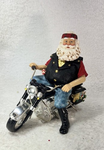 Clothique Possible Dreams Harley Davidson Motorrad Weihnachtsmann Figur 1999
