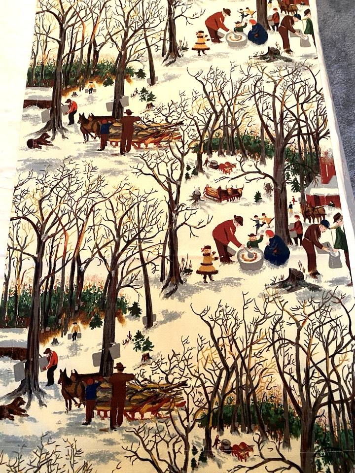 VINTAGE SELTENE OMA MOSES ZUCKER AB / AHORN ERNTE RINDENSTOFF VORHANG PANEELE ~2 - Bild 4 von 4