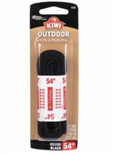 KIWI Outdoor Round Laces Black 54" 1 pair