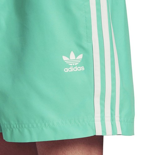 ADIDAS ORIGINALS 3 STRIPES SWIM SHORTS HI RES GREEN UK M LAST ONE NEW RRP £35 - Picture 3 of 6