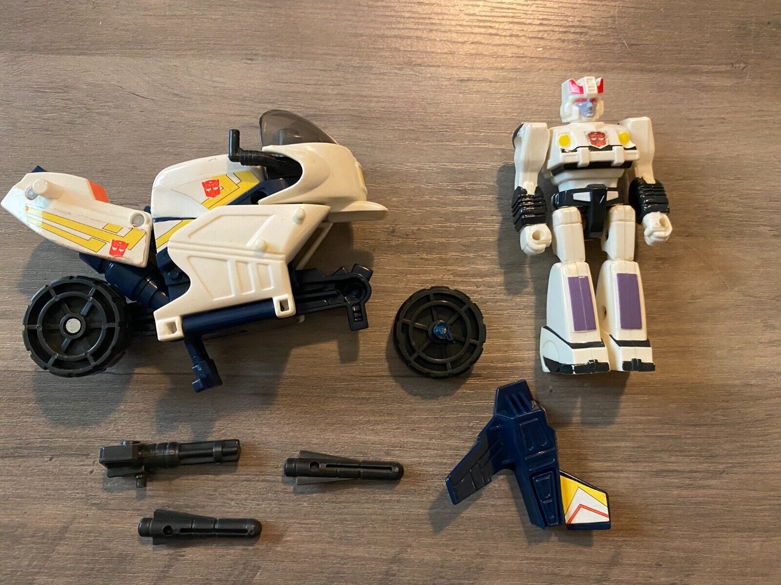 1990 TRANSFORMERS G1 ACTION MASTERS PROWL & TURBO CYCLE VEHICLE