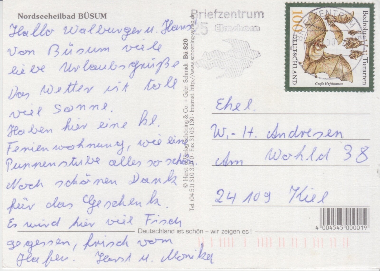 Thumbnail - Ansichtskarte Büsum Nordseeheilbad Beschrieben