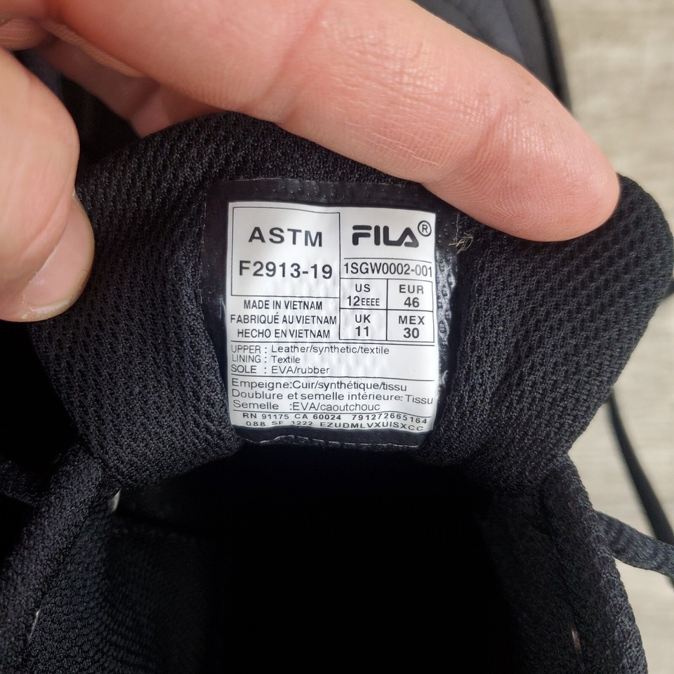 Fila Mens Memory Workshift SR Shoes Sz 12 4E Slip Resistant Athletic