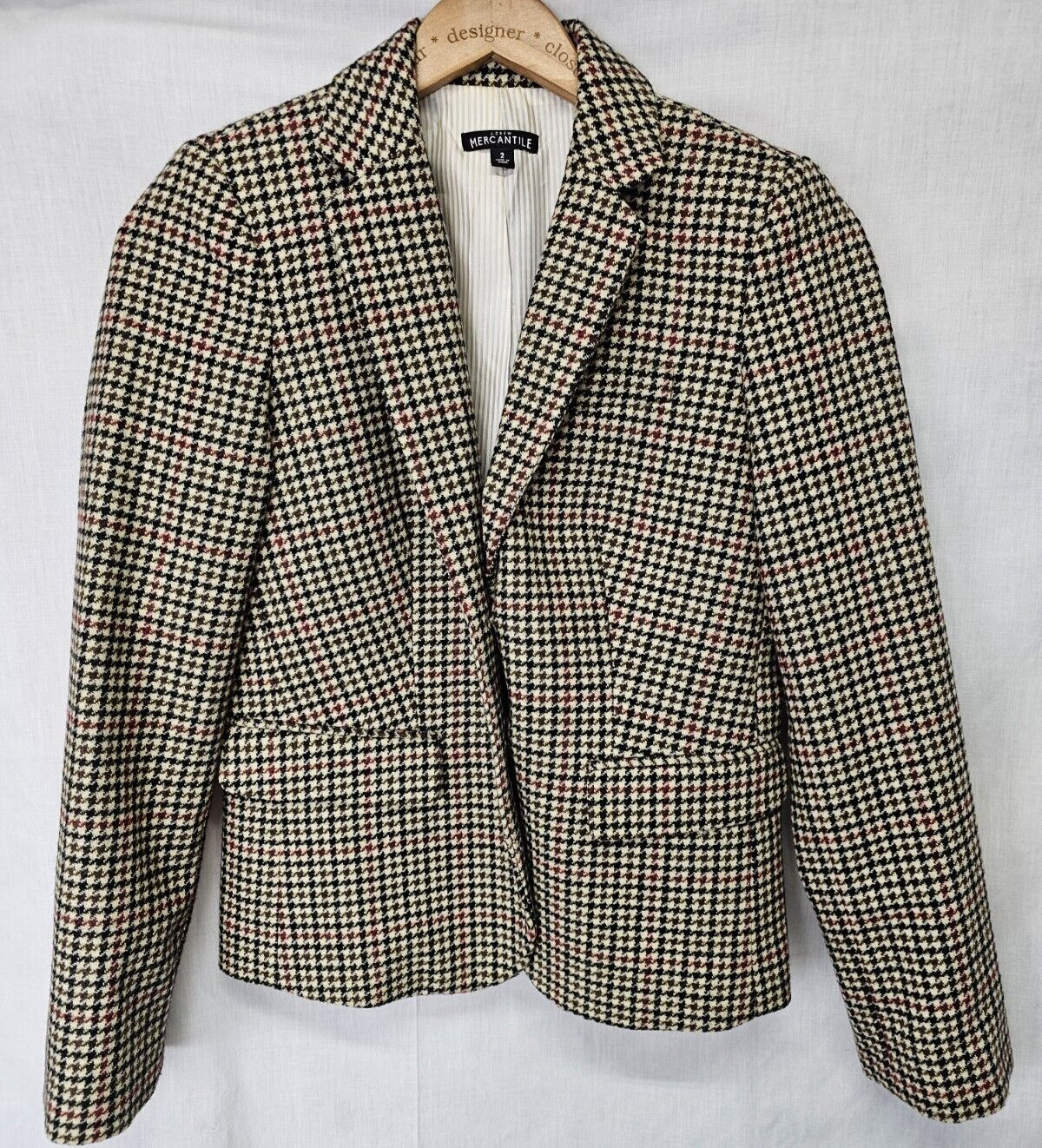 J.crew Size 2 Patterned Schoolboy Blazer For Wome… - image 1