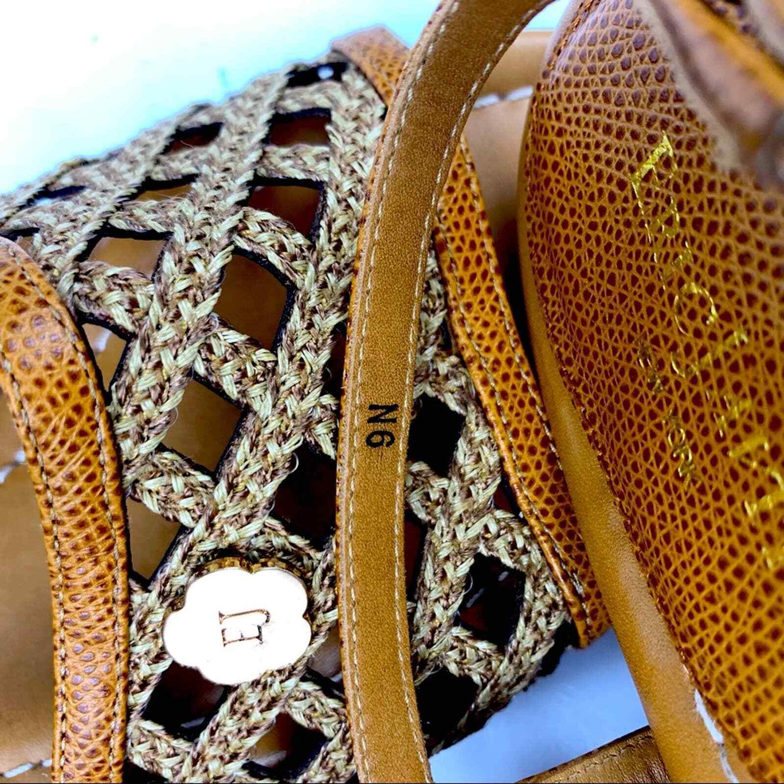 Eric Javits New York Tan Leather Slingback Sandal… - image 7