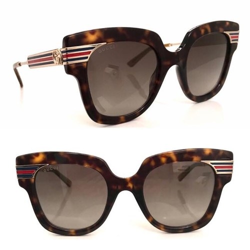 Havana -Gold Gradient Lens Sunglasses 