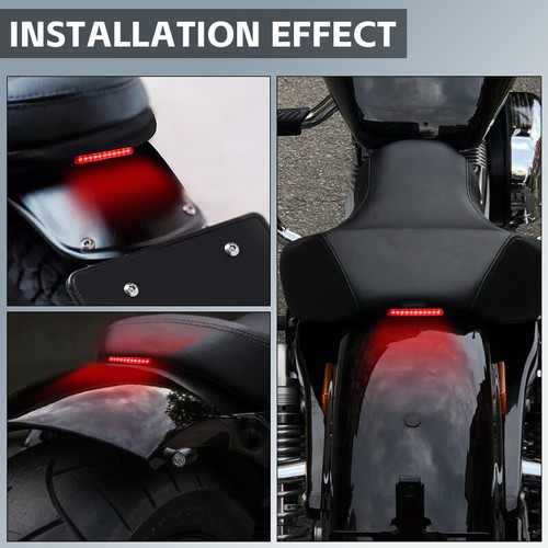 Motorcycle LED Rear Tail Running Stop Mini Strip Brake Light Red ATV Universal - Foto 7 di 7