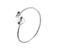 Silver Echo 1z Flower Bangle Bracelet Sech1zb Silver Echo 1z Flower Bangle Bracelet Sech1zb