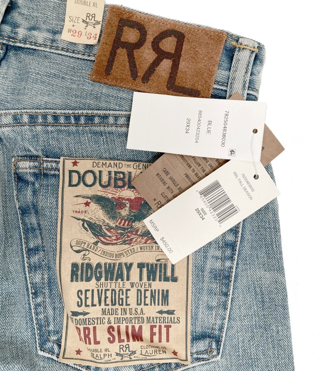 ウ*ウ様 RRL made in u.s.a 34×32 Ralph Lauren RRL Men's Jeans Japanese Selvedge Gray Denim