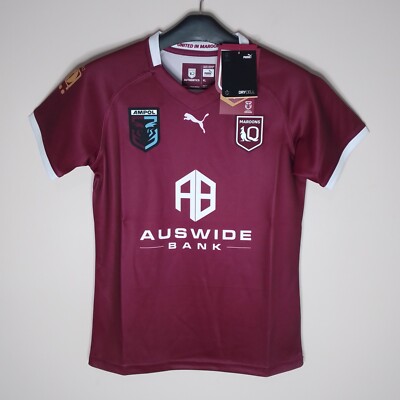 Authentic Queensland Maroons Jersey BNWT Youth Large YL State Of Origin Australia